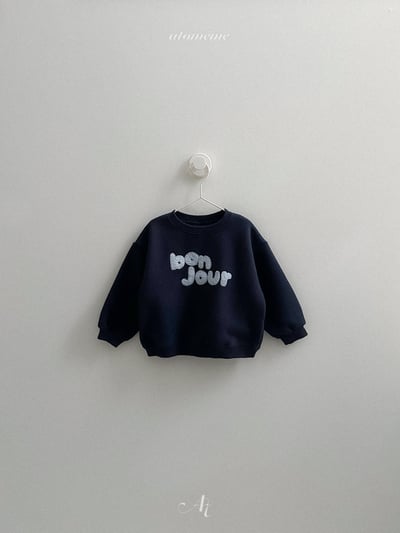AT21｜(70-110) Bonjour 立體毛巾繡休閒上衣4
