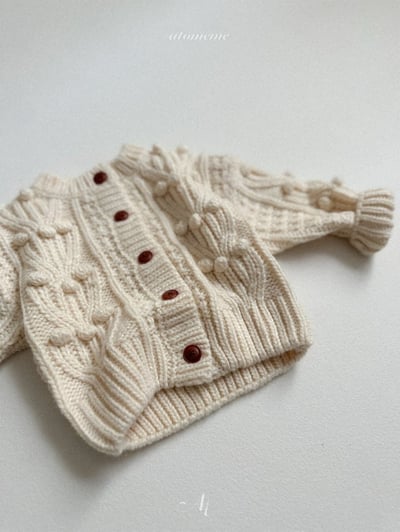 Atomeme33｜(70cm-110cm) 波點垂墜針織開襟外套2