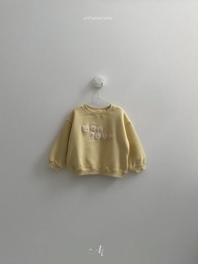 AT21｜(70-110) Bonjour 立體毛巾繡休閒上衣6