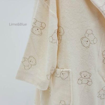 LIME&BLUE25｜(90-112cm MOM)  小熊親子綁帶睡袍11