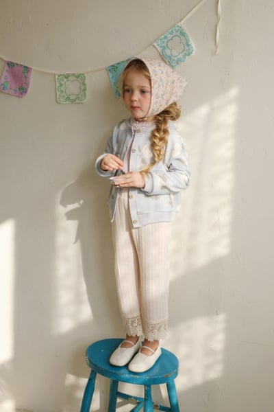 FLO18｜(75-140) 3色蕾絲滾邊直筒長褲16