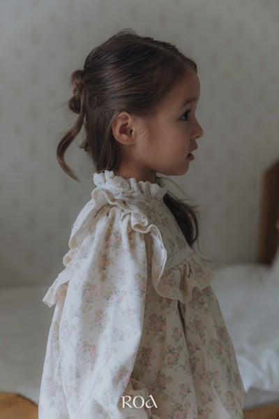 ROA16｜(80cm-120cm) 2色復古碎花長袖上衣12