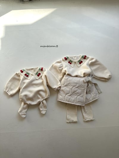 Bloom.b13｜(85cm-125cm) 櫻桃針織領上衣8