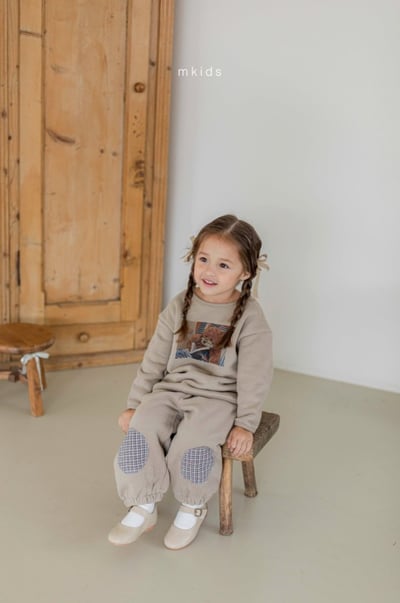 M-KIDS41｜(65-115cm) 2色滿版蝴蝶結/小熊印花上衣13