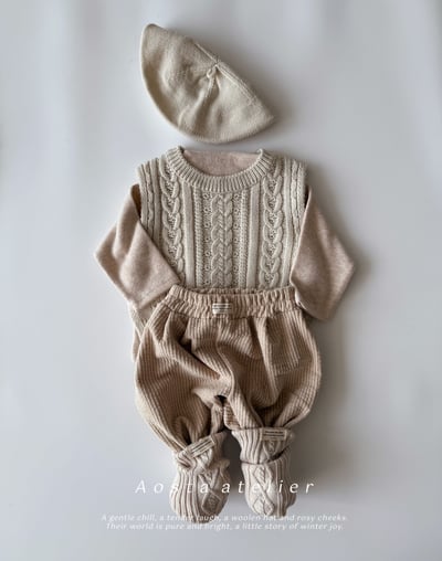 AOSTA47｜(6m-5y) 素面立領羅紋上衣10