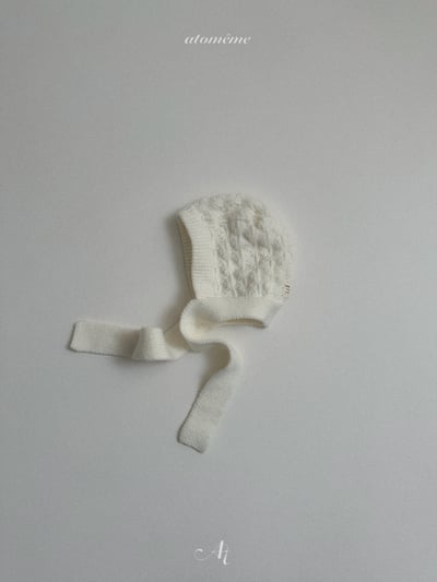 AT05｜(free) 麻花針織綁帶毛帽6