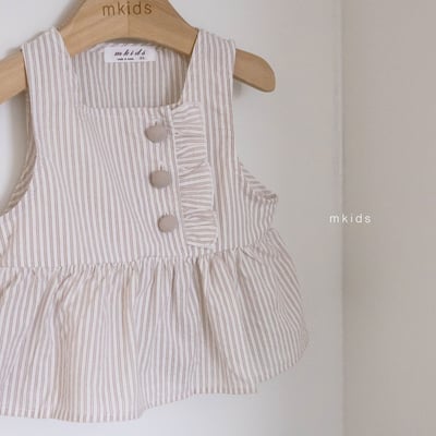 M-KIDS22｜(65-115cm) 條紋傘狀設計背心9