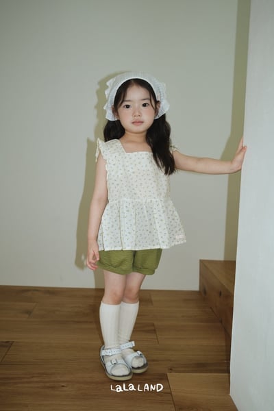 lala land42｜(75-120cm) 2色荷葉滾邊綁帶頭巾13