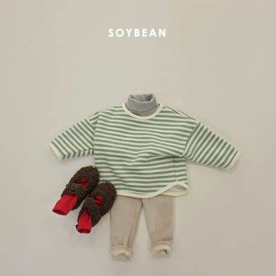 Soybean34｜(75cm-118cm) 條紋內刷毛上衣7