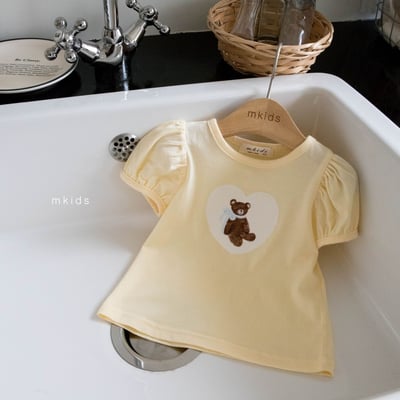 M-KIDS15｜(65-115cm) 愛心熊印花上衣2