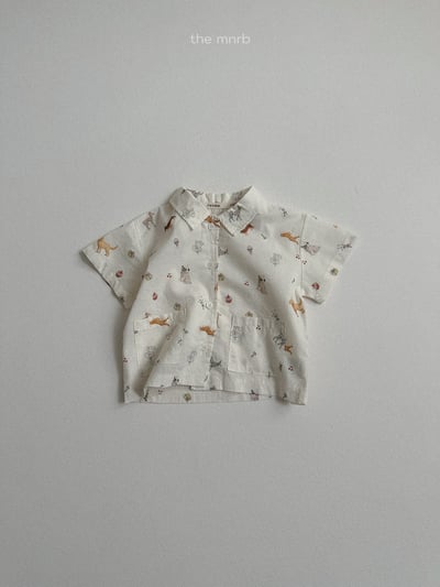 MiniRobe20｜(70-110) 印花口袋襯衫9