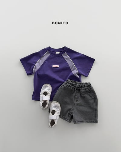 Bonito47｜(75cm-125cm) 2色插肩撞色上衣9