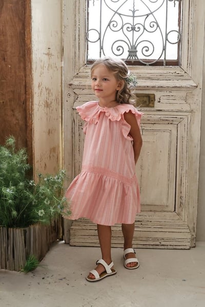 FLO31｜(75-140) 荷葉領蛋糕洋裝6