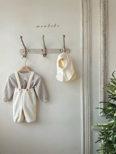 MONBEBE36｜(3m-24m) 簡約絲絨頭套3