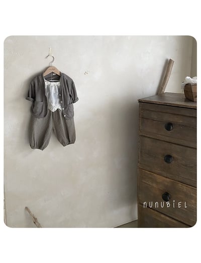 NUNU BIEL33｜(75-115cm) 緹花細肩上衣4