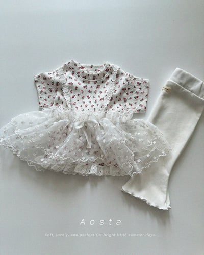 AOSTA25｜(6m-5y) 3款碎花蕾絲裙邊上衣11