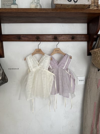 Bloom.b44｜(0m-24m/85cm-125cm) 蕾絲薄紗背心洋裝6
