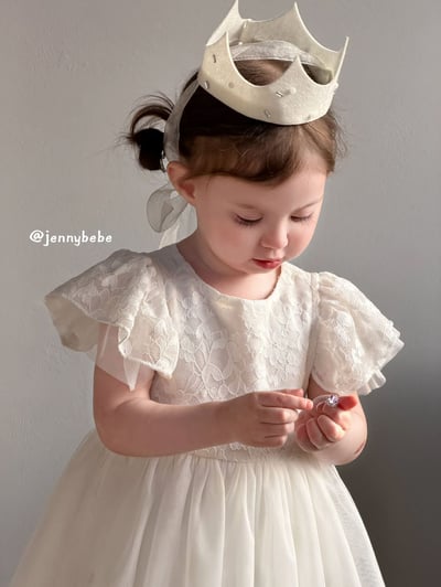 JE728｜(66-90cm) 公主袖薄紗蓬蓬裙包屁衣5