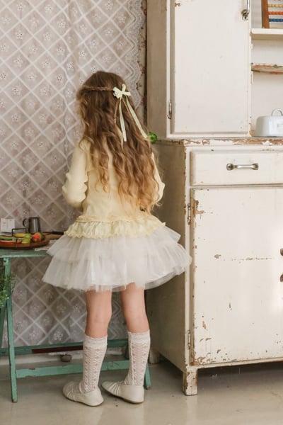 FLO43｜(75-140) 2色薄紗澎澎裙2