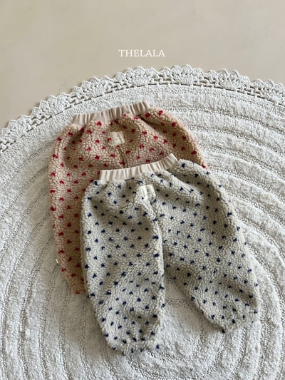 thelala42｜ (1y-6y) 波點毛毛束口褲7