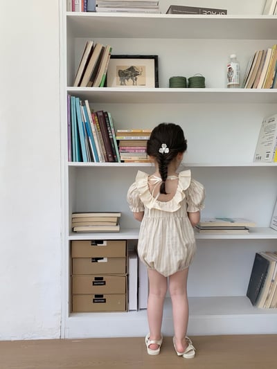 JE31｜(66-120cm) 荷葉領條紋包屁衣/洋裝15