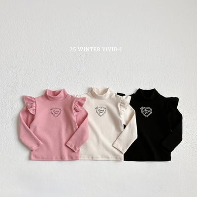 vivid71｜(78cm-125cm) 荷葉飛袖中領上衣1