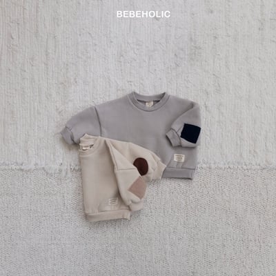 Bebe holic46｜(3m-18m) 拼布內刷毛休閒上衣1