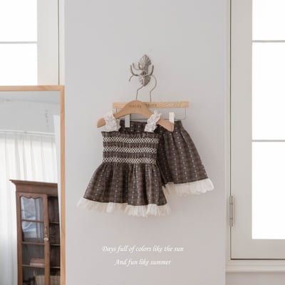 M-KIDS18｜(65-115cm) 蕾絲滾邊上衣2