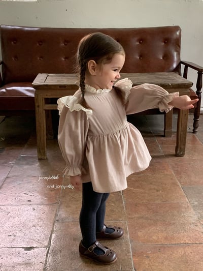 JE577｜(66-90cm) 蕾絲領飛袖包屁裙21