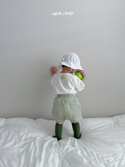 lala land01｜(3m-18m) 4色格紋小短褲5