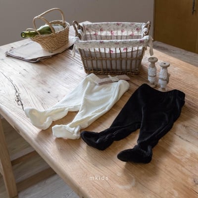 M-KIDS12｜(55-80cm) 2色羅紋內搭褲襪3