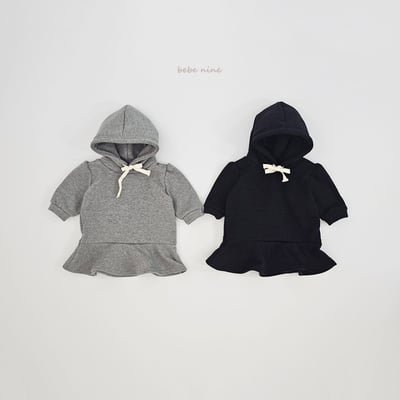 bebe nine28 (65cm-115cm) 2色連毛荷葉邊洋裝11