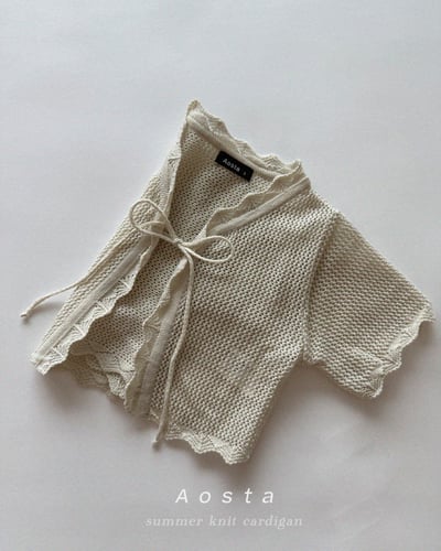 AOSTA33｜(6m-5y) 3款綁帶針織開衫外套6