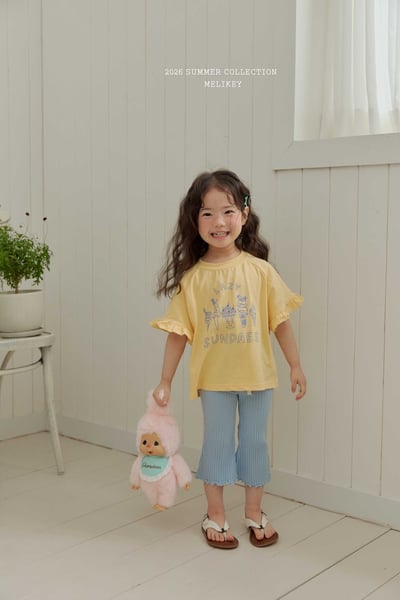 Melikey04｜(75-125cm) 冰淇淋印花荷葉袖上衣23