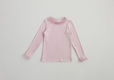 FLO22｜(75-140) 3色滾邊抓皺領上衣23