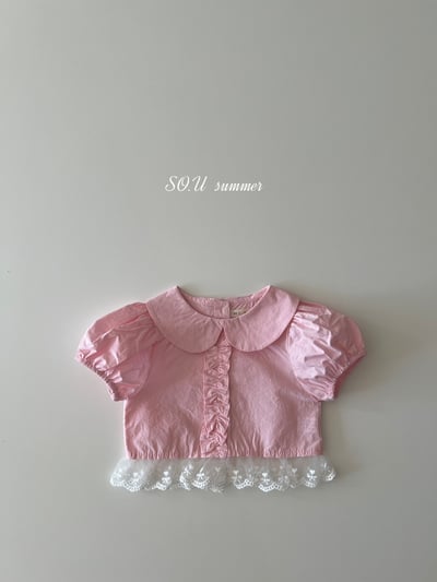 SO.U11｜(6m-4y) 蕾絲滾邊短版上衣14
