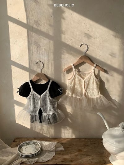 Bebe holic50｜(Free) 蕾絲吊帶裙背心10