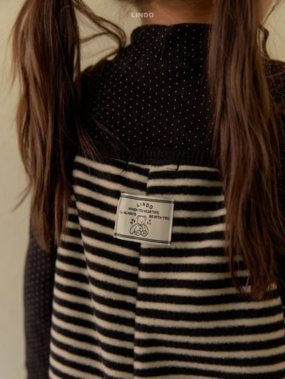 Lindo35｜(80cm-125cm) 磨毛肩帶連身褲20