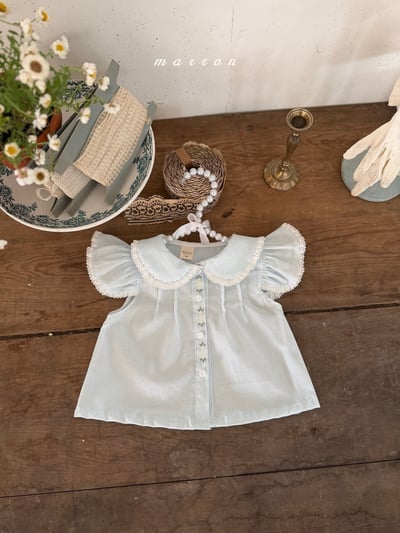 Marron23｜(1y-6y) 珍妮刺繡翻領襯衫8