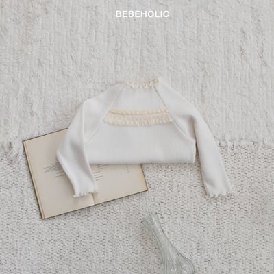 Bebe holic12｜(3m-18m) 蕾絲捲邊上衣15