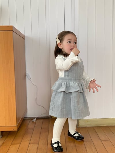 JE637｜(73cm-110cm) 麻花和葉背心洋裝/喇叭袖上衣12