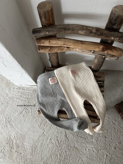 Bloom.b37｜(0m-18m) 素面羅紋褲襪5