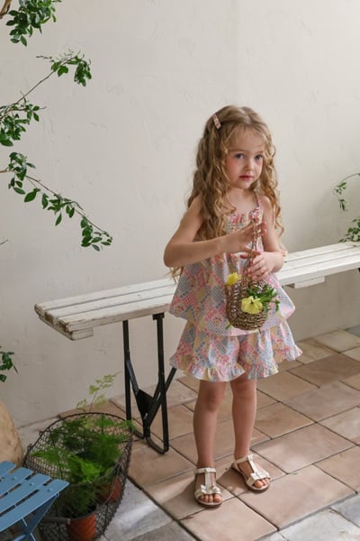 FLO22｜(75-140) 碎花細肩娃娃衣14