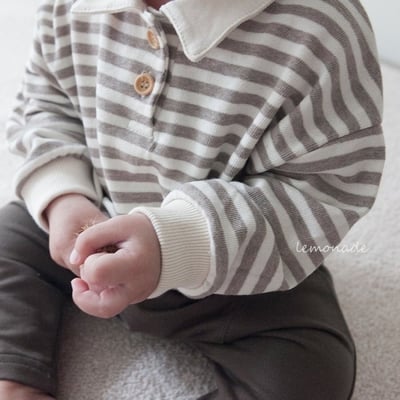 LEMONADE50｜(55cm-85cm) 2色有領條紋上衣6