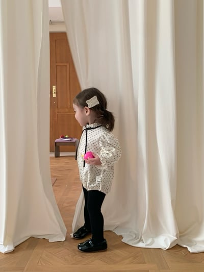 JE600｜(66cm-90cm) 波點緞帶包屁衣16