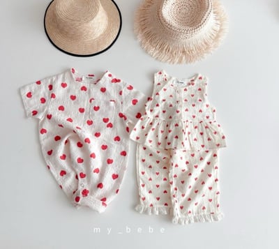 my_bebe16｜(58-72cm) 短袖連身包屁褲3