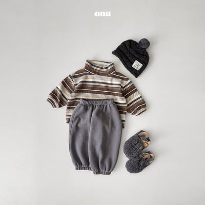 onu 45｜(70cm-115cm) 磨毛多條紋上衣8