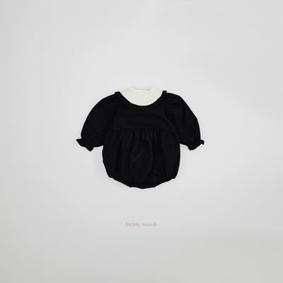 bebe nine33 (65-90) 2色滾邊領結包屁衣16