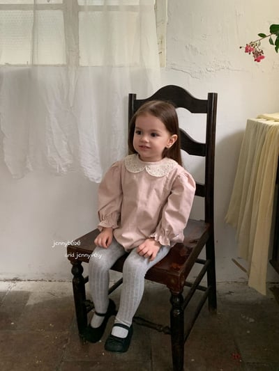 JE570｜(66-90cm) 簡約蕾絲領包屁衣6