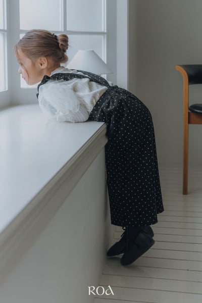 ROA29｜(80cm-120cm) 2色氣質點點吊帶褲8